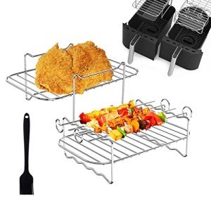 Stainless Steel Air Fryer Rack with Cooking Brush