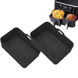 Silicone Air Fryer Liners for Dual Zones - 2 Pack