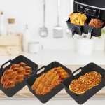 Silicone Air Fryer Liners for Dual Zones - 2 Pack