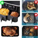 Silicone Air Fryer Liners for Dual Zones - 2 Pack