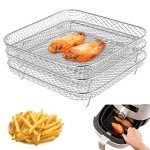 Stackable Stainless Steel Air Fryer Racks for Dehydrating