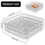 Stackable Stainless Steel Air Fryer Racks for Dehydrating