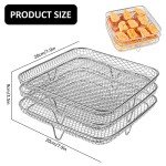Stackable Stainless Steel Air Fryer Racks