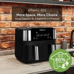 Ultenic K20 Air Fryer Dual Zone 7.6L Smart Cooking