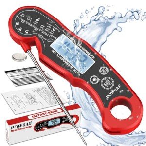 Instant Read Meat Thermometer with Backlight & Calibration