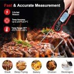 Instant Read Meat Thermometer with Backlight & Calibration