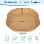 100PCS Square Air Fryer Parchment Paper Liners