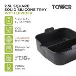 Tower Square Air Fryer Tray with Divider - 2.5L