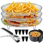 Round Air Fryer Rack for Ninja - 3 Layers