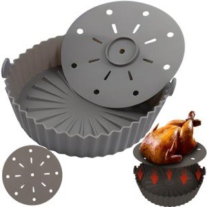 GreenMingle Reusable Silicone Air Fryer Liner 9