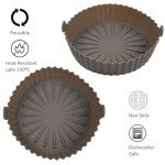 GreenMingle Reusable Silicone Air Fryer Liner 9