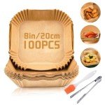 Disposable Air Fryer Paper Liners - 100 Pack