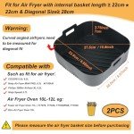 BYKITCHEN 9 Inch Air Fryer Silicone Liners – 2 Pack