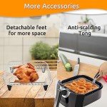 3-Layer Air Fryer Rack with Feet and Clips