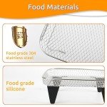 3-Layer Air Fryer Rack with Feet and Clips