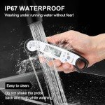 HomeLyfe Instant Read Meat Thermometer with Backlight