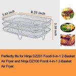Stackable Stainless Steel Racks for Air Fryers