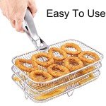 Stackable Stainless Steel Racks for Air Fryers