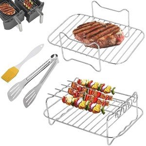 Stainless Steel Air Fryer Rack Set for 7.6L-9.5L