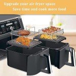 Stainless Steel Air Fryer Rack Set for 7.6L-9.5L