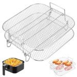 Dual Layer Stainless Steel Air Fryer Rack