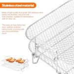 Dual Layer Stainless Steel Air Fryer Rack