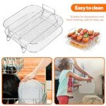 Dual Layer Stainless Steel Air Fryer Rack