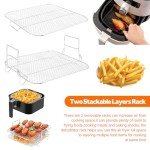 Dual Layer Stainless Steel Air Fryer Rack