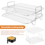 Dual Layer Stainless Steel Air Fryer Rack