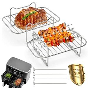 Ninja Dual Air Fryer Compatible Stainless Steel Racks