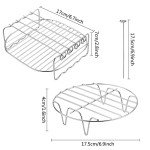 Ledeak 2-Pack Air Fryer Rack Set with Skewers