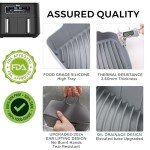 Upgraded Silicone Air Fryer Liner - 8 pcs, Grey