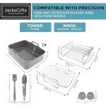 Upgraded Silicone Air Fryer Liner - 8 pcs, Grey