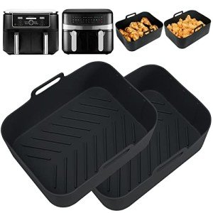 2PCS Silicone Liner for Ninja Foodi Dual 10.4L Air Fryer