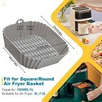 Reusable Silicone Air Fryer Liners for 5L-7.2L - 2pc