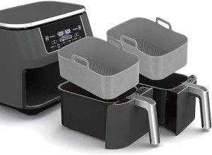Silicone Air Fryer Liners for Ninja Dual Air Fryer