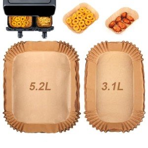 Air Fryer Parchment Paper for Dual Basket Models