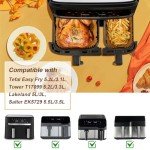 Air Fryer Parchment Paper for Dual Basket Models