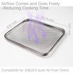 Kispog Stainless Steel Mesh Cooking Tray for Air Fryers