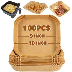 Air Fryer Baking Paper, 23CM Square, 100 Pack