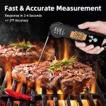 Digital Meat Thermometer with Backlight & Waterproof Probe