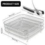 8-Inch Stackable Air Fryer Rack for Ninja