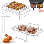 Omevett Stainless Steel Air Fryer Rack Set