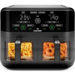 CHEFMAN 5.6L Dual Air Fryer Oven - Compact with Dual Windows