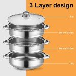 Taylor & Brown 3-Tier Stainless Steel Steamer Set