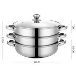 Taylor & Brown 3-Tier Stainless Steel Steamer Set