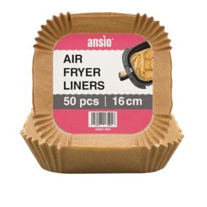 50 Pack Air Fryer Paper Liners - Square 16cm