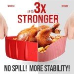 WAVELU Food Safe Silicone Air Fryer Pot Liner