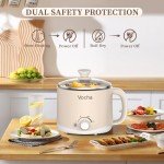 Vocha 1.6L Non-Stick Electric Hot Pot Cooker