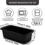 Non-Stick Stainless Steel Mini Loaf Pans - 2PCS